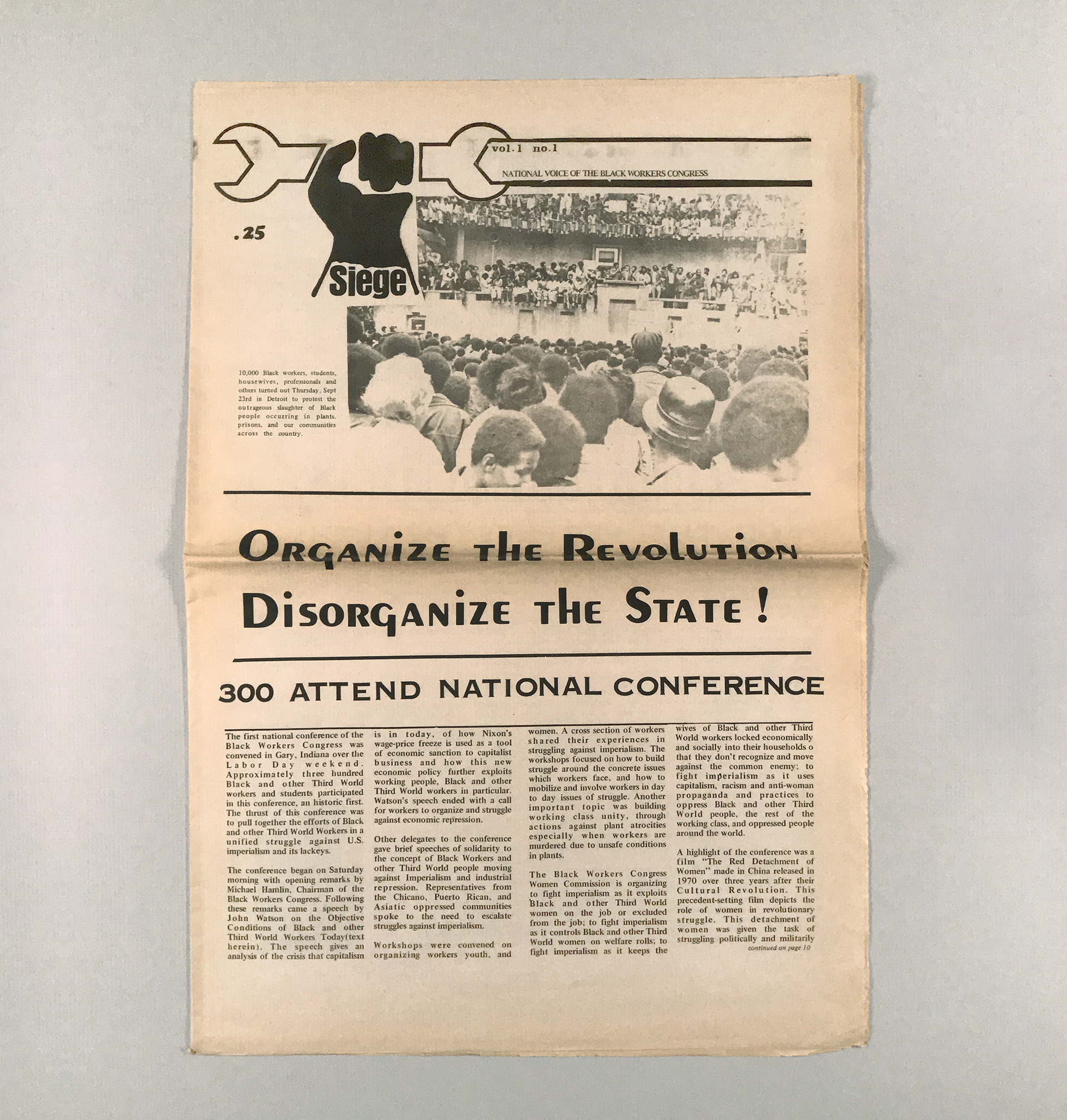 Siege: The Voice of the Black Workers Congress, Vol.1 No.1, 1971